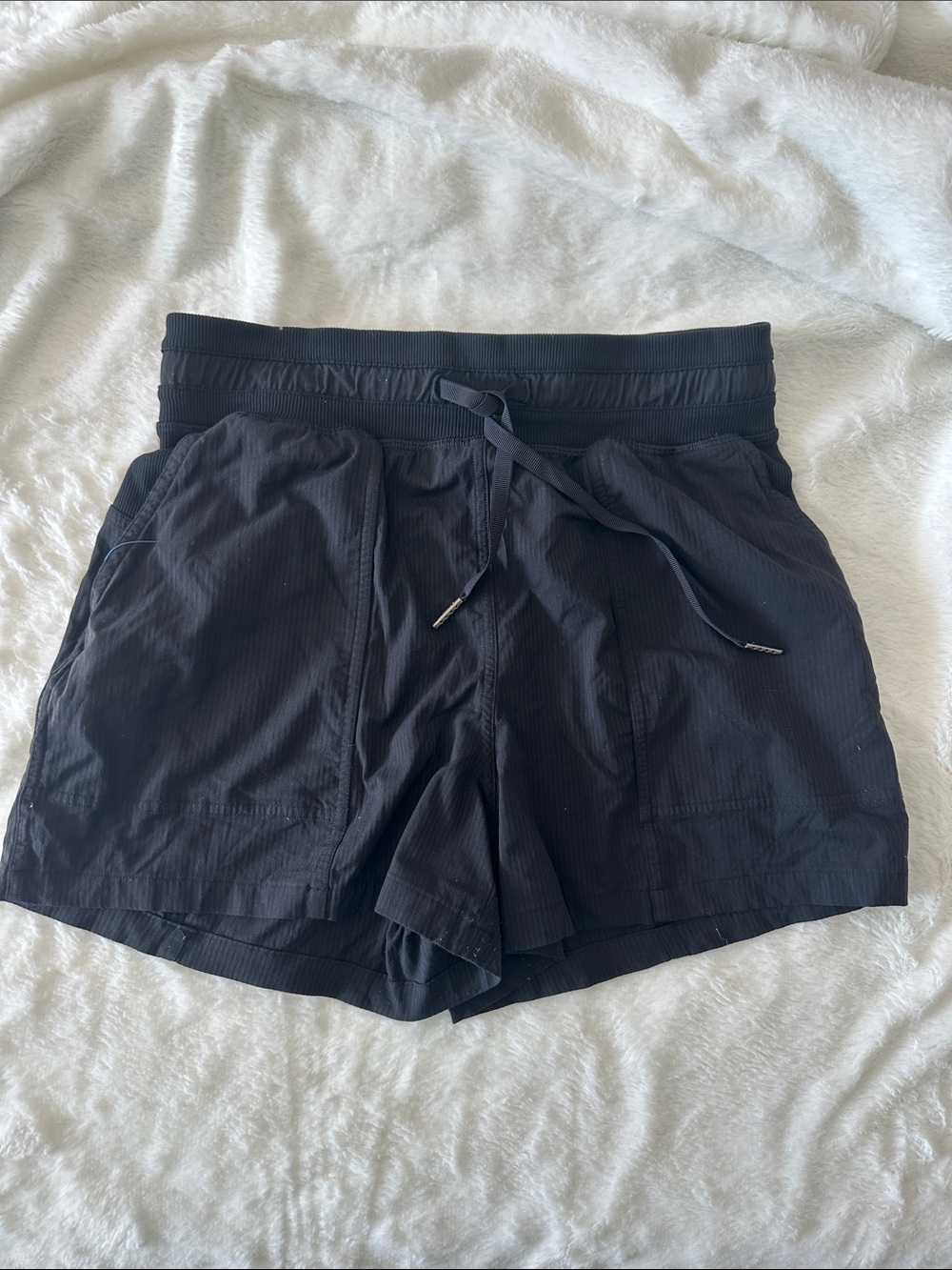 Women’s Lululemon Black Drawstring Active Shorts 4